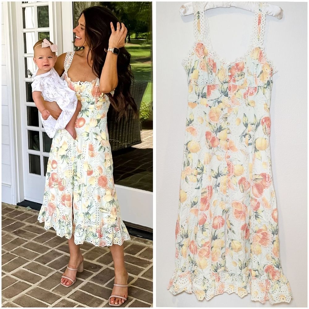 NWT By Anthropologie Ruffled Eyelet Dress - Picture 16 of 16